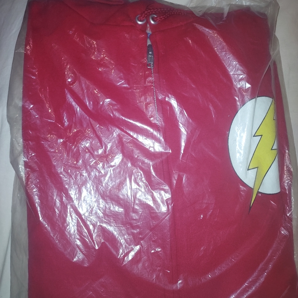 New Graffiti DC Flash Full Zip Red Hoodie Size XL